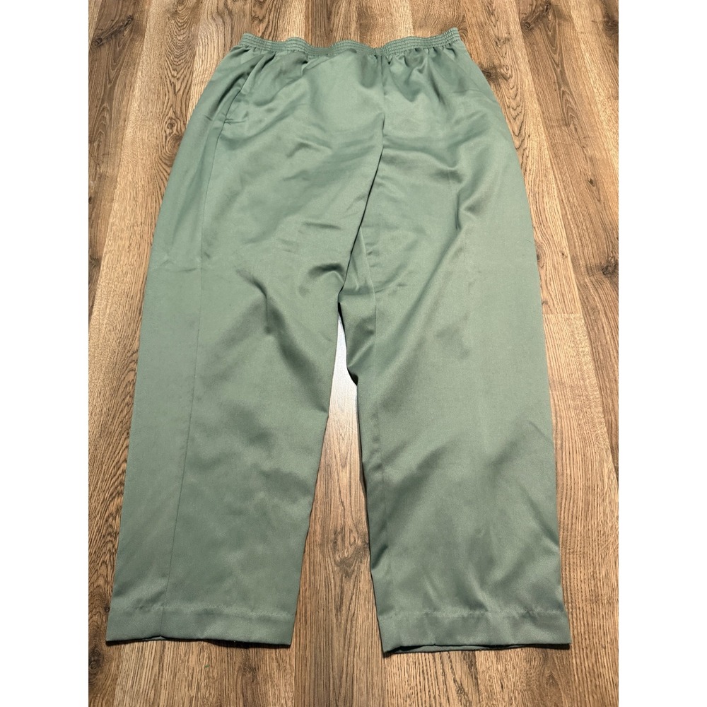 Alfred Dunner Pants Womens Size 18 Sage Green Allure Elastic Waist Pull On